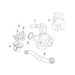 Carburateur - Inlaatspruitstuk Piaggio Liberty 50 2-takt AC