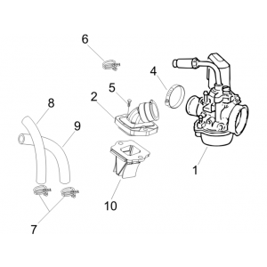 Carburateur Gilera Runner 50 SP 50 2-takt LC 2010-2017