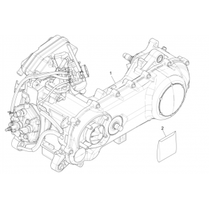 Motorblok compleet Piaggio NRG Power 50 2-takt LC Euro 4