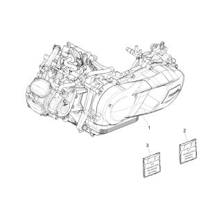 Motorblok compleet Vespa GTS 125 IE ABS Euro 4 2016-2018