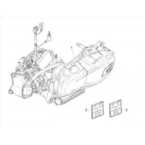 Motorblok compleet Vespa GTS 300 HPE 4V IE ABS Euro 4 2019