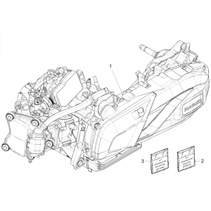 Motorblok compleet Piaggio Beverly 300 HPE 4V ABS Euro 5 2021-2022