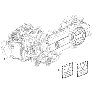 Motorblok compleet Piaggio Liberty 50 4-takt AC IGET 3V Euro 5