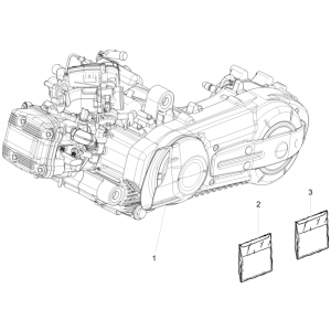 Motorblok compleet Piaggio MP3 500 LT Business 2014-2016