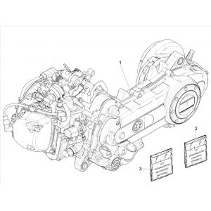 Motorblok compleet Vespa Primavera 50 4-takt IGET 3V Euro 5
