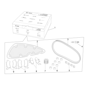 Onderhoudspakket Piaggio MP3 350 Maxi Sport ABS Euro 4 2018-2020