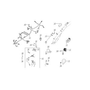 Contactslot - Kabelboom Kymco Super8 50 4-takt 2007-2009 Rood zwart