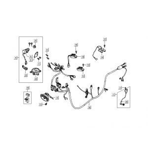 Contactslot - Kabelboom Kymco Dink 50 2-takt LC zilver