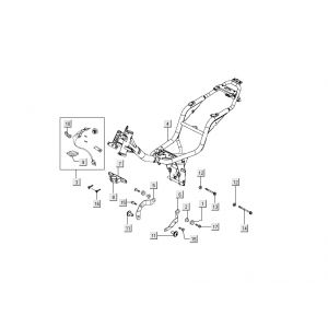 Contactslot - Frame Kymco Nexxon 50 4-takt donkergrijs