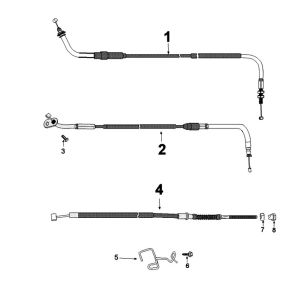 Controls and cables Peugeot Kisbee 2-takt