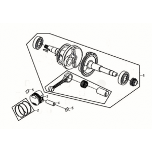 Crank shaft Sym Fiddle III 50 E3