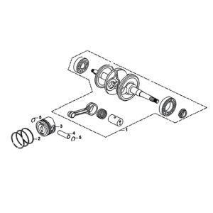 Crank shaft Sym Orbit II 125i E4