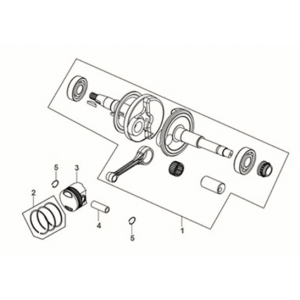 Crank shaft Sym X-Pro 50 E5