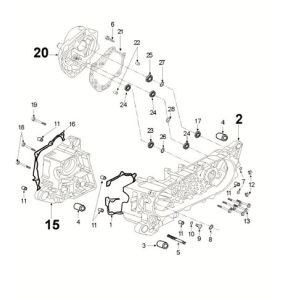 Crankcase Peugeot Speedfight 4 50i E5
