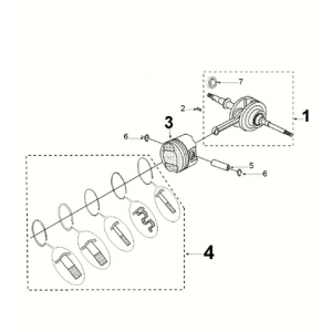 Krukas- Zuiger Peugeot Kisbee 4-takt Euro 5