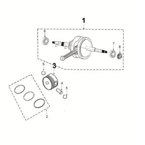 Crankshaft piston Peugeot Speedfight 4 50i E5