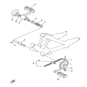 Crankstel - pedalen Yamaha DT-50 MX