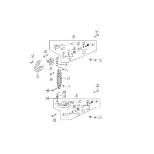 Schokbreker - Remschijf - Motorophanging links Kymco MXU 300