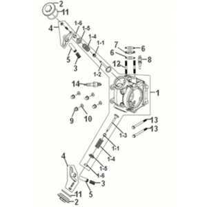 Cylinder head Sym Mio 50I E5