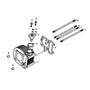 Cylinder / koppakking / voetpakking Sym Symphony ST 125I E4
