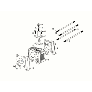 Cilinder - Koppakking - Voetpakking Sym Fiddle ll Euro 5