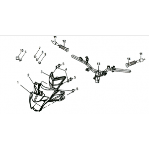Dashboard / stuurbocht / stuurkap Sym Symphony ST 125I E4 Mat gray (GY-010U)