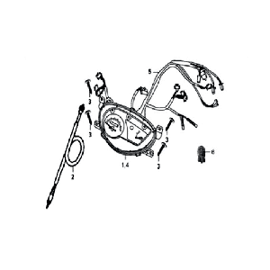 Kilometerteller - Cockpit - Kilometertellerkabel Sym Orbit (BU289) blue