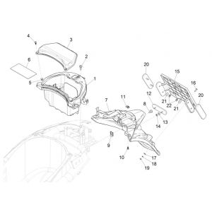 Achterspatbord Piaggio Liberty 125 IGET 3V ABS Euro 5