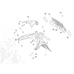 Achterspatbord Piaggio Medley 125 ABS Euro 5 2021-2022