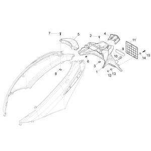 Motorschermen Piaggio New Fly 4-takt 4V wit 566