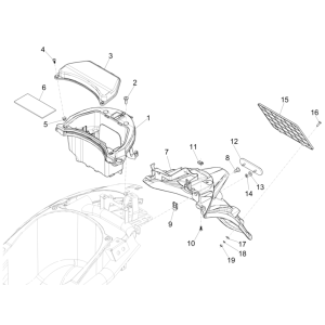 Achterspatbord Piaggio Liberty 50 4-takt AC