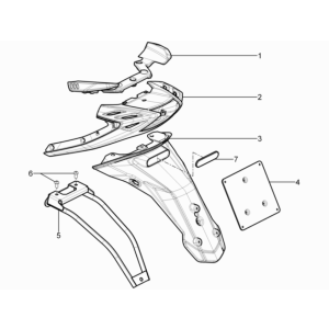Achterspatbord Piaggio Typhoon 50 2-takt Euro 3 2011