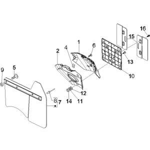Achterspatbord -  Kentekenplaathouder Vespa GTS 250 ie 2005-2009 (met ABS) rood dragon 894
