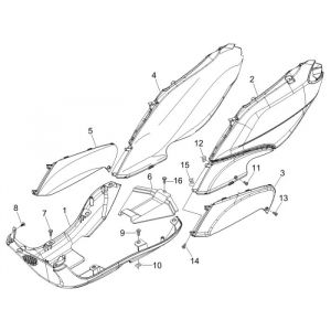 Onderspoiler Piaggio Fly 50 2-takt AC