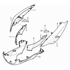 Motorschermen - spoiler Piaggio Typhoon 50 2-takt Euro 3 2011