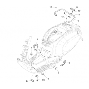 Framerubbbers - Handgreep passagier Vespa Sprint 50 4-takt IGET 3V Euro 5