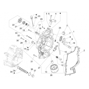 Waterpomp- Oliefilter - Peilstok Piaggio Beverly 500 Euro 3 2007-2012
