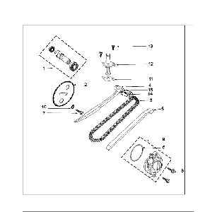 Distributieketting - Kettinggeleiders Peugeot Speedfight 4 50 4-takt AC Roodzwart