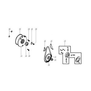 Distributieketting - Kettinggeleiders Kymco K-Pipe 4-takt Wit