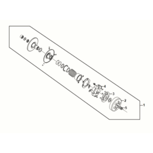Driven pulley assy Sym Jet 14 125I AC E5 2021-2024