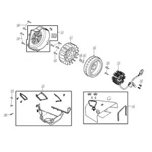 Ontsteking - Stator - Vliegwiel - Vliegwieldeksel Kymco Like 200i Wit
