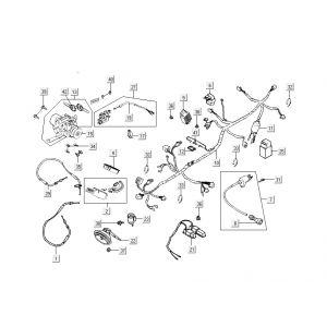 Kabelboom - Contactslot - Elektrische delen Kymco New Dink 4-takt zwart metallic
