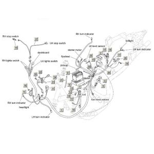 Kabelboom - Contactslot - Elektrische delen Aprilia Habana 2-takt (Morini motor) 1999-2004