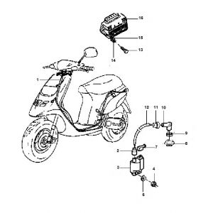 Elektrische delen Piaggio Typhoon 50 2-takt AC 1998-2005