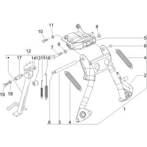 Middenstandaard Vespa LX 50 2-takt AC