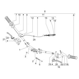 Stuur - Remcilinder - Remhevels - Handvatten Piaggio Fly 50 4-takt AC