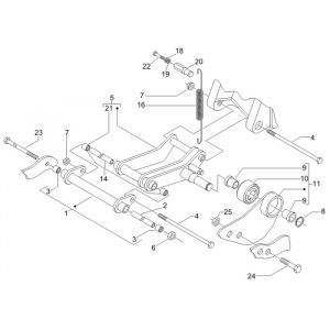 Motorophanging Piaggio Fly 50 4-takt AC