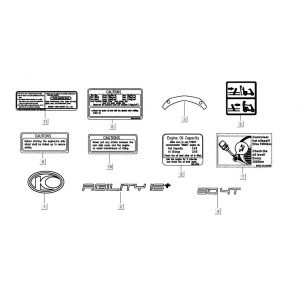 Emblemen - Stickers Kymco Agility 16'+ 50i 4-takt Euro 4 Rood