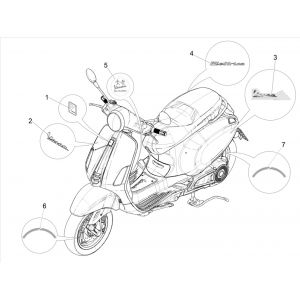 Emblemen - Stickers Vespa Elettrica 2018-2019