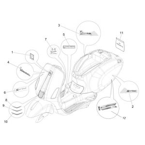 Emblemen - Stickers Vespa sprint-4-takt 2V